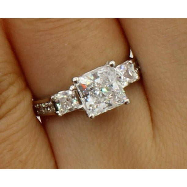 2.50 Ct Round Cut Solitaire Engagement Wedding Promise Ring Solid 14K White Gold 